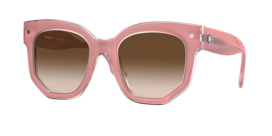 Burberry BE4307 Irregular Sunglasses  384713-TOP OPAL PINK ON PINK 50-22-140 - Color Map pink