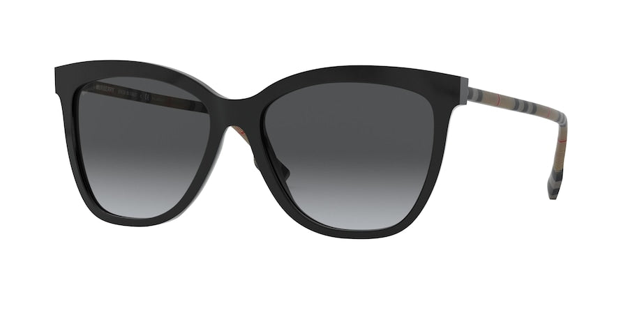 Burberry CLARE BE4308F Square Sunglasses  3853T3-BLACK 56-16-140 - Color Map black