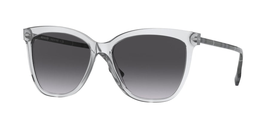 Burberry CLARE BE4308F Square Sunglasses  38558G-TRANSPARENT GREY 56-16-140 - Color Map grey