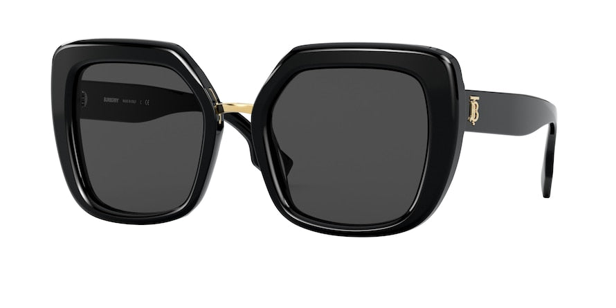 Burberry BE4315F Square Sunglasses  300187-BLACK 53-21-140 - Color Map black