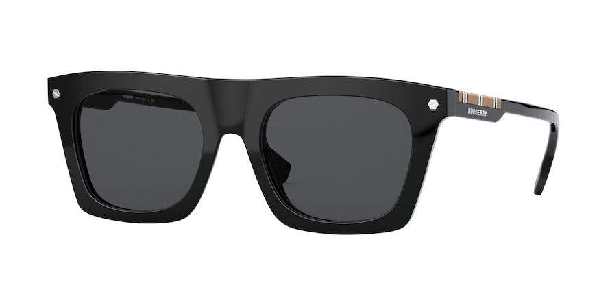 Burberry CAMRON BE4318 Rectangle Sunglasses  300187-BLACK 51-19-150 - Color Map black