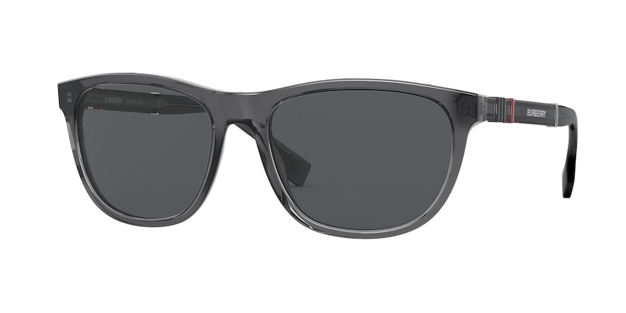 Burberry BE4319F Rectangle Sunglasses  354487-TRANSPARENT GREY 58-18-145 - Color Map grey