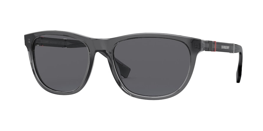 Burberry BE4319 Rectangle Sunglasses  354481-TRANSPARENT GREY 58-18-145 - Color Map grey