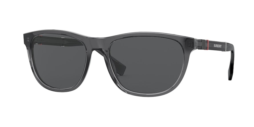 Burberry BE4319 Rectangle Sunglasses  354487-TRANSPARENT GREY 58-18-145 - Color Map grey
