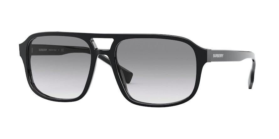 Burberry FRANCIS BE4320 Square Sunglasses  300111-BLACK 58-17-145 - Color Map black