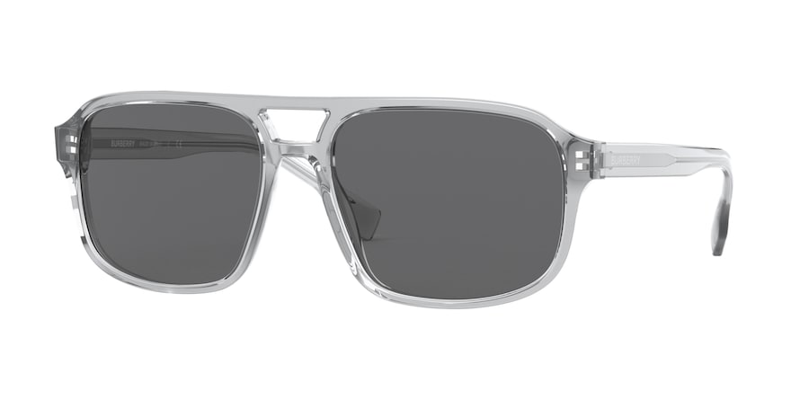Burberry FRANCIS BE4320 Square Sunglasses  302887-TRANSPARENT GREY 58-17-145 - Color Map grey