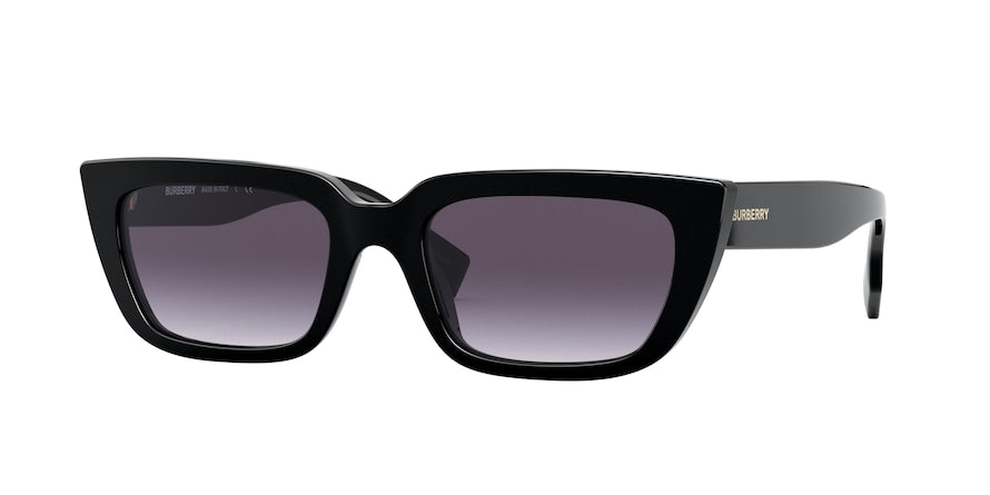 Burberry BE4321 Rectangle Sunglasses  38788G-BLACK 52-19-140 - Color Map black