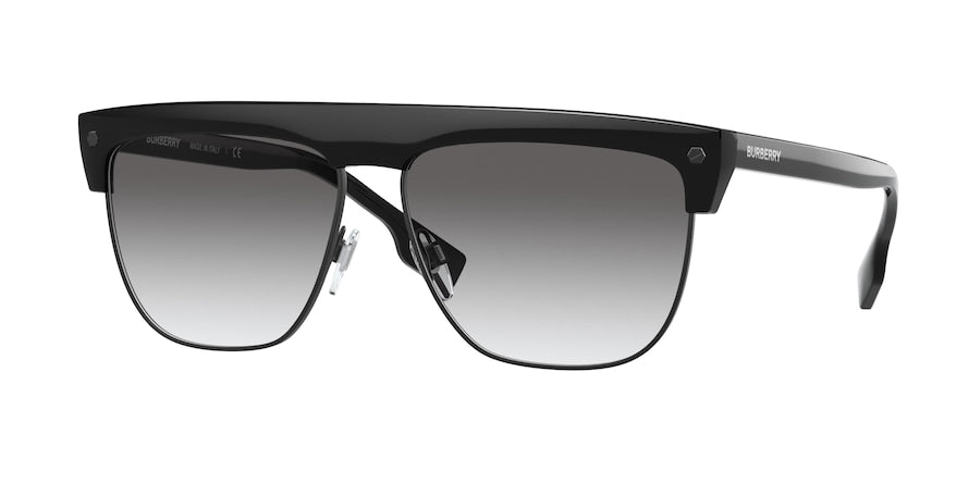 Burberry WILLIAM BE4325 Square Sunglasses  300111-BLACK 59-14-145 - Color Map black
