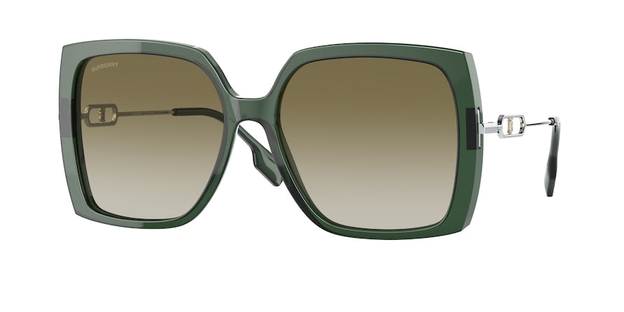 Burberry LUNA BE4332 Square Sunglasses  37818E-GREEN 57-16-140 - Color Map green