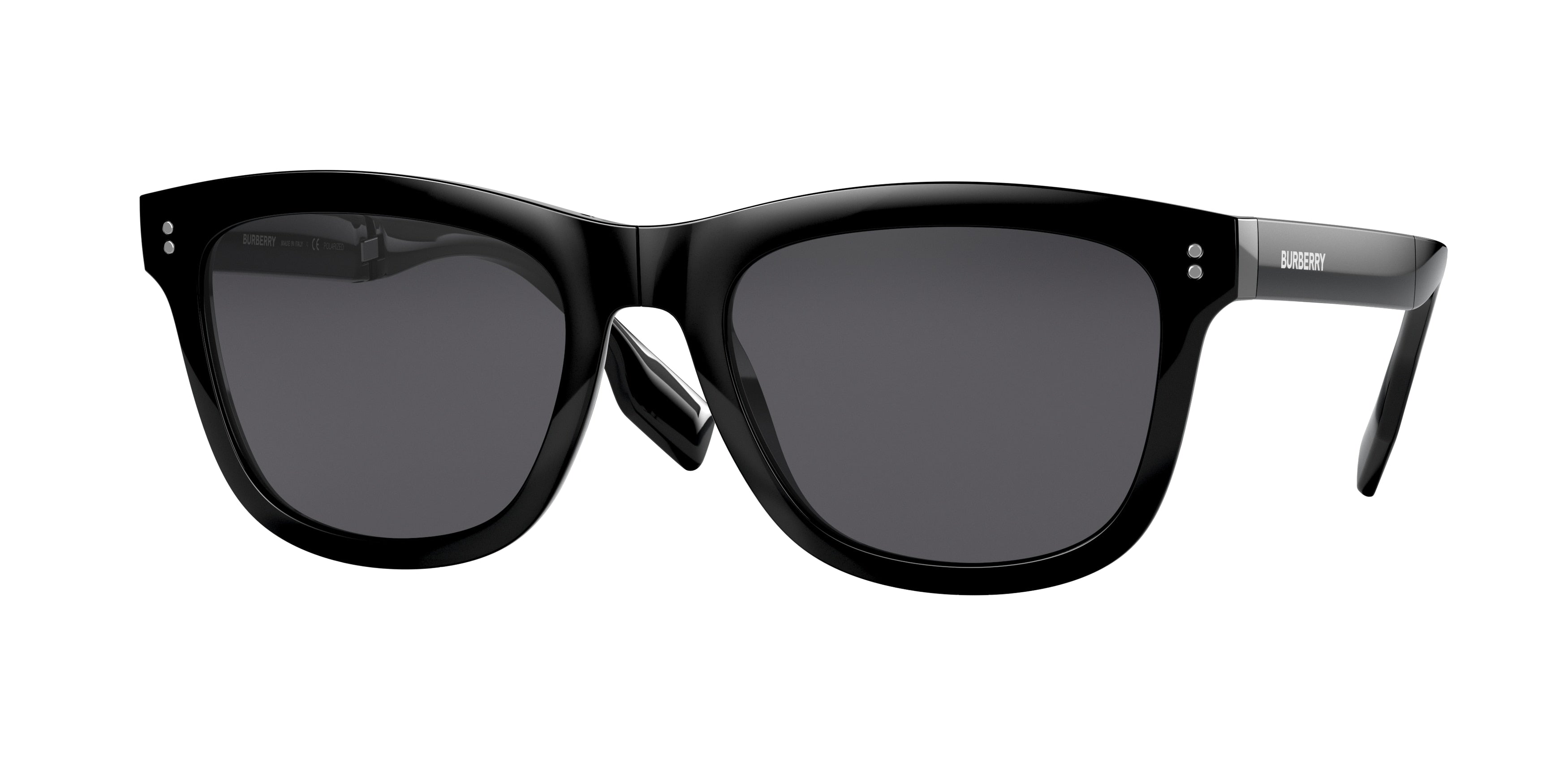 Burberry MILLER BE4341 Rectangle Sunglasses  3001T8-Black 54-145-20 - Color Map Black