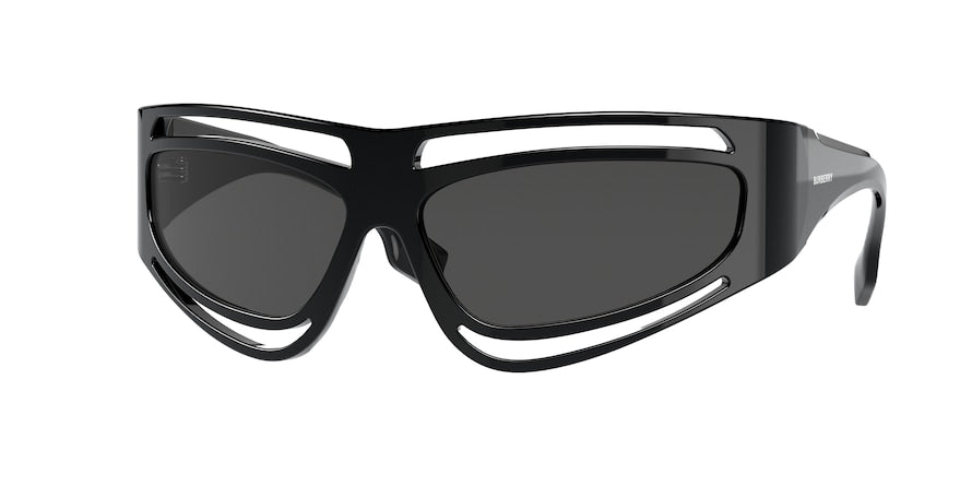 Burberry ELIOT BE4342 Irregular Sunglasses  300187-BLACK 65-14-120 - Color Map black