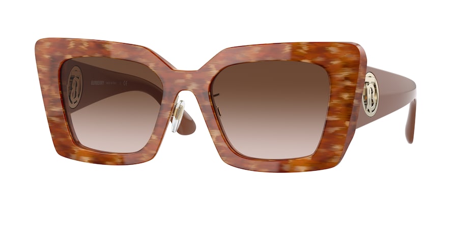 Burberry DAISY BE4344F Square Sunglasses  394013-SPOTTED BROWN 53-20-140 - Color Map brown