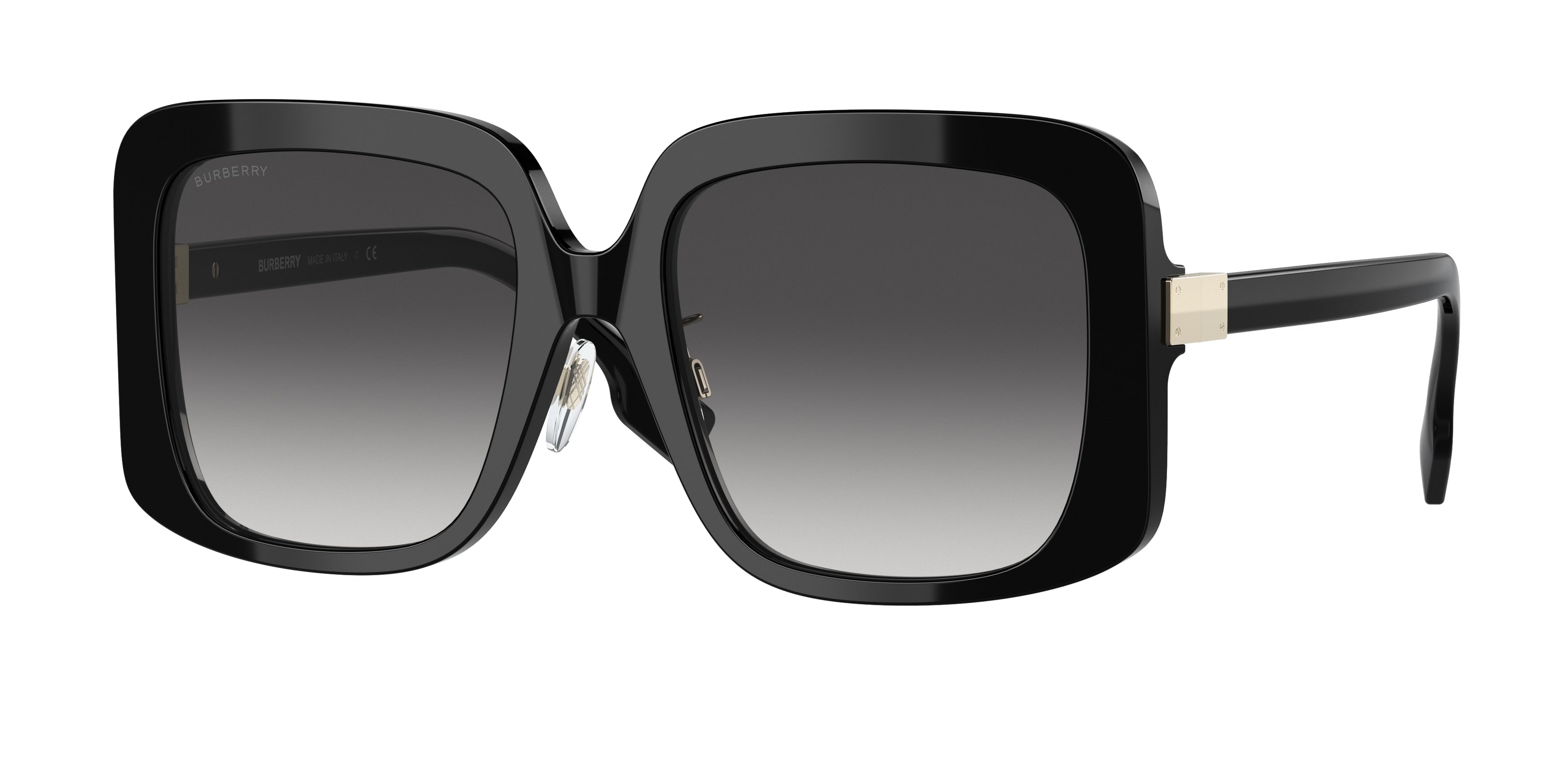 Burberry PENELOPE BE4363F Square Sunglasses  30018G-Black 55-140-19 - Color Map Black