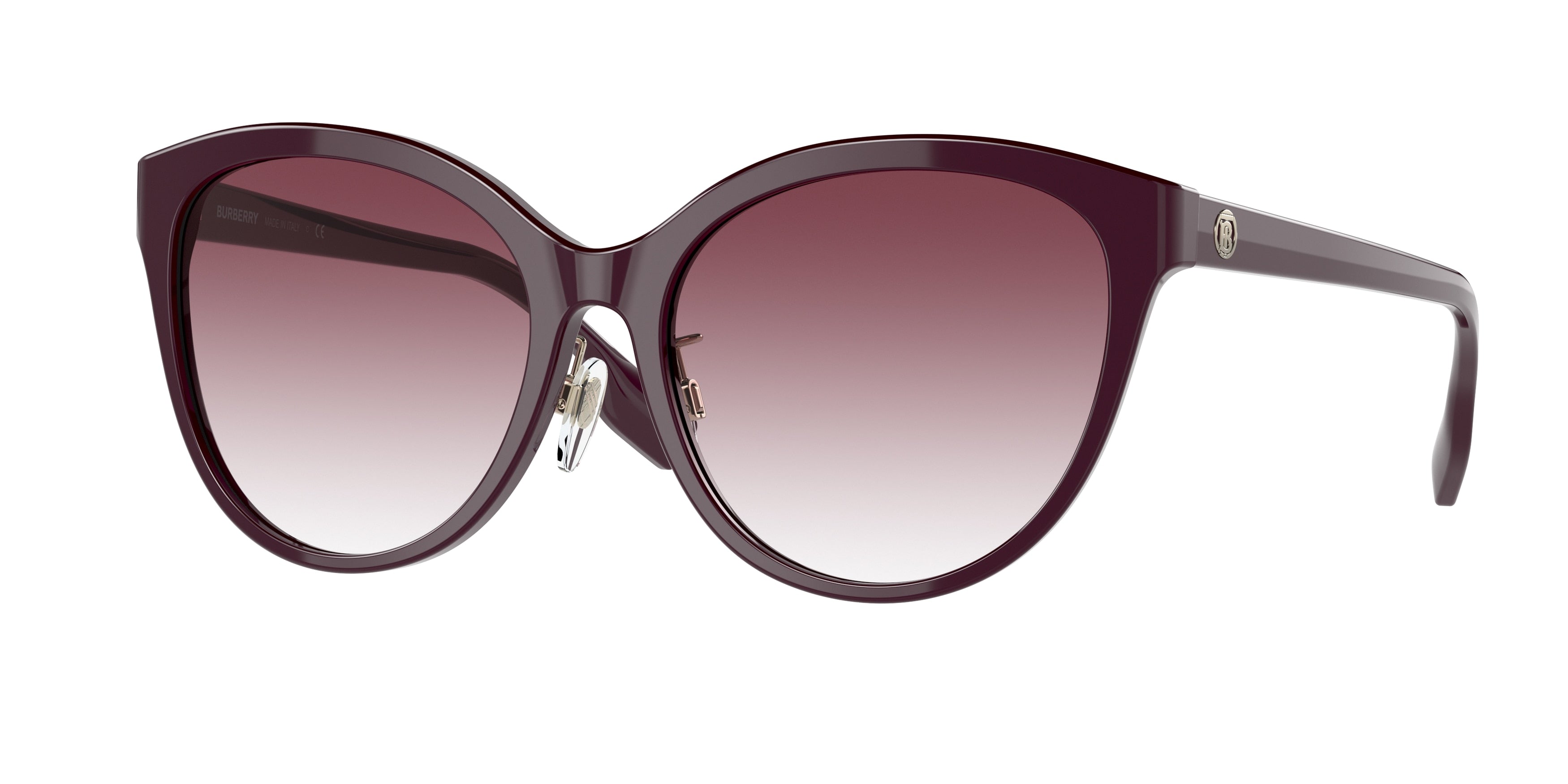 Burberry BETTY BE4365F Cat Eye Sunglasses  39798H-Bordeaux 57-140-17 - Color Map Red