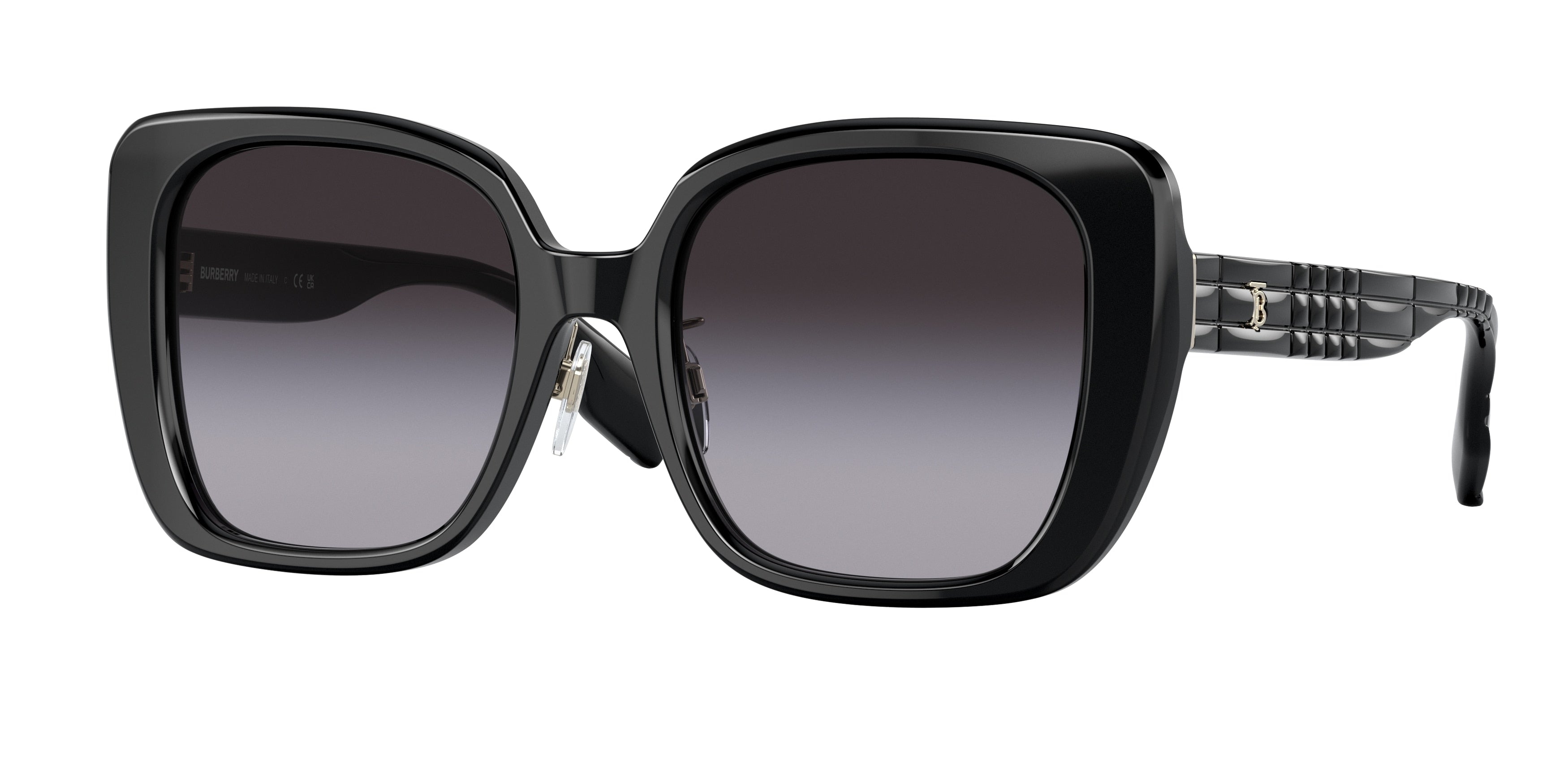 Burberry HELENA BE4371F Square Sunglasses  30018G-Black 54-140-20 - Color Map Black