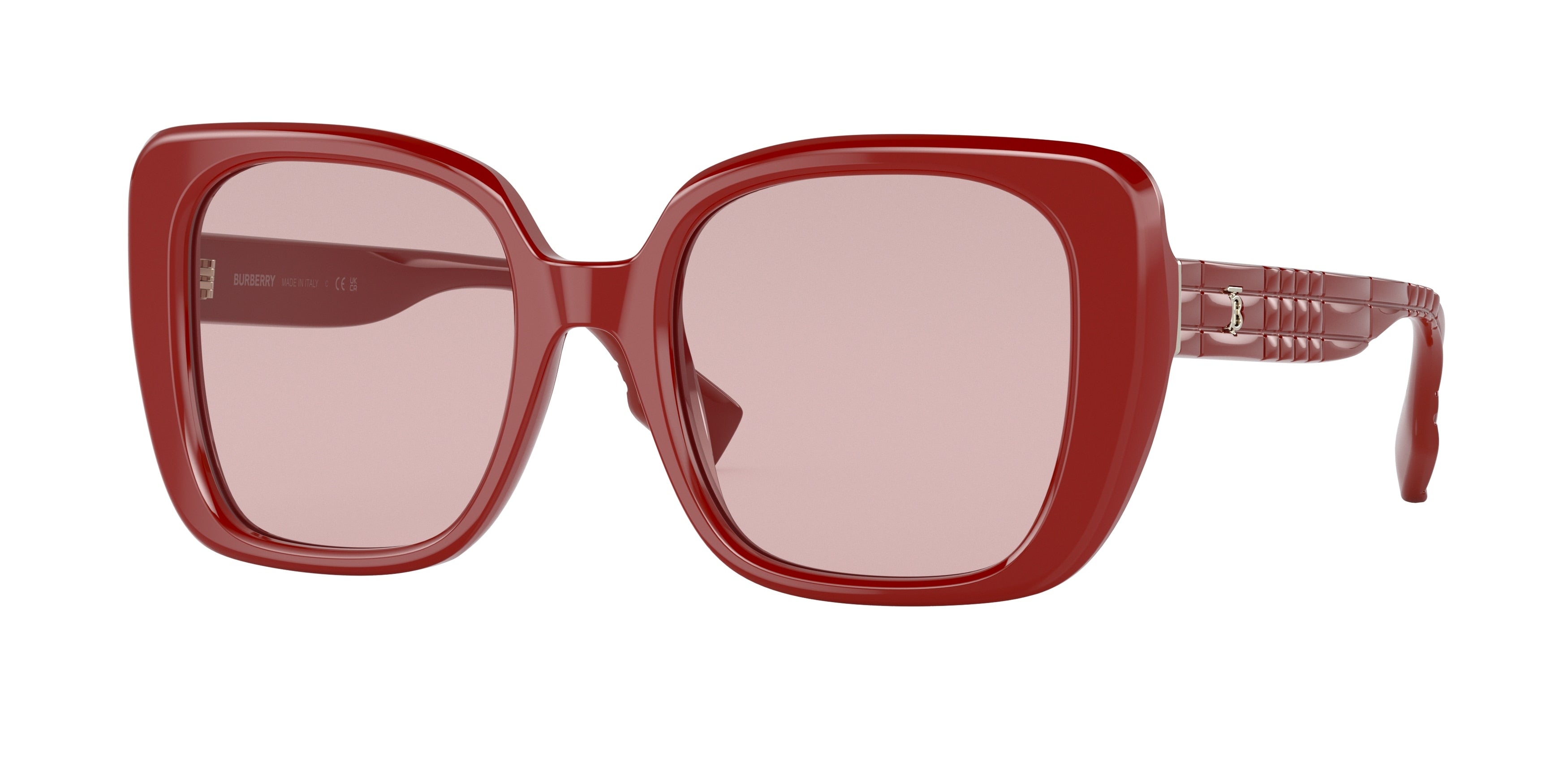 Burberry HELENA BE4371 Square Sunglasses  4027/5-Red 52-140-20 - Color Map Red
