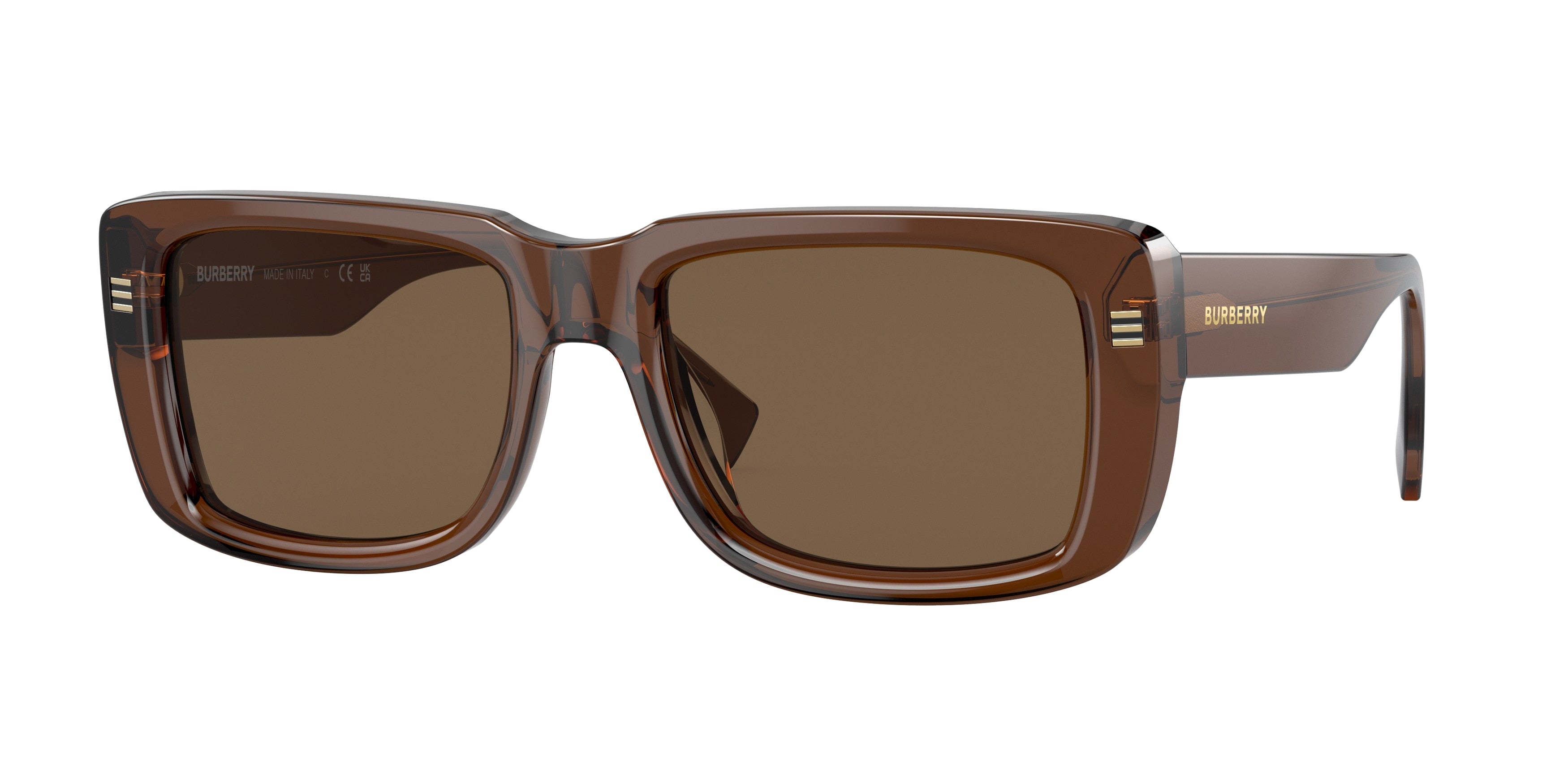 Burberry JARVIS BE4376U Rectangle Sunglasses  398673-Brown 55-150-19 - Color Map Brown