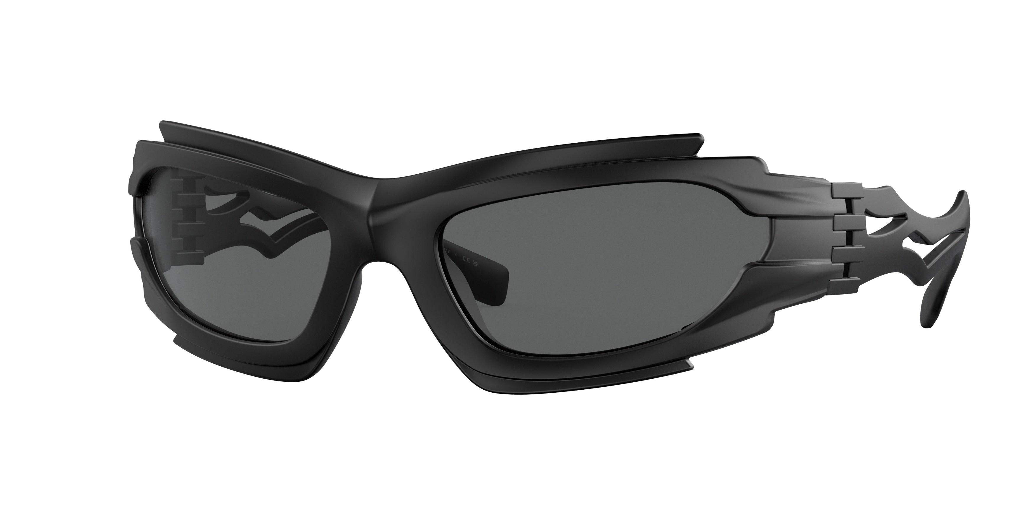 Burberry MARLOWE BE4384 Irregular Sunglasses  346487-Black 62-125-19 - Color Map Black
