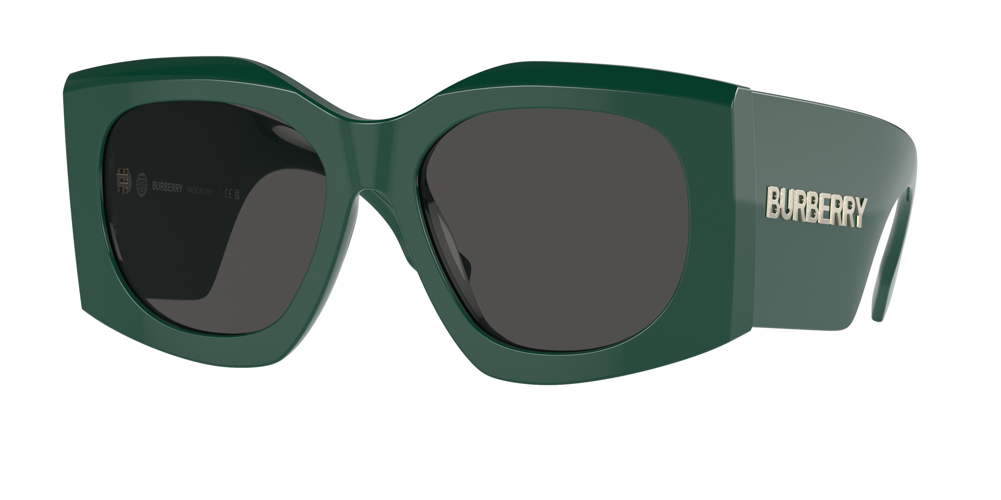 Burberry MADELINE BE4388U Irregular Sunglasses  405987-Green 55-140-18 - Color Map Green