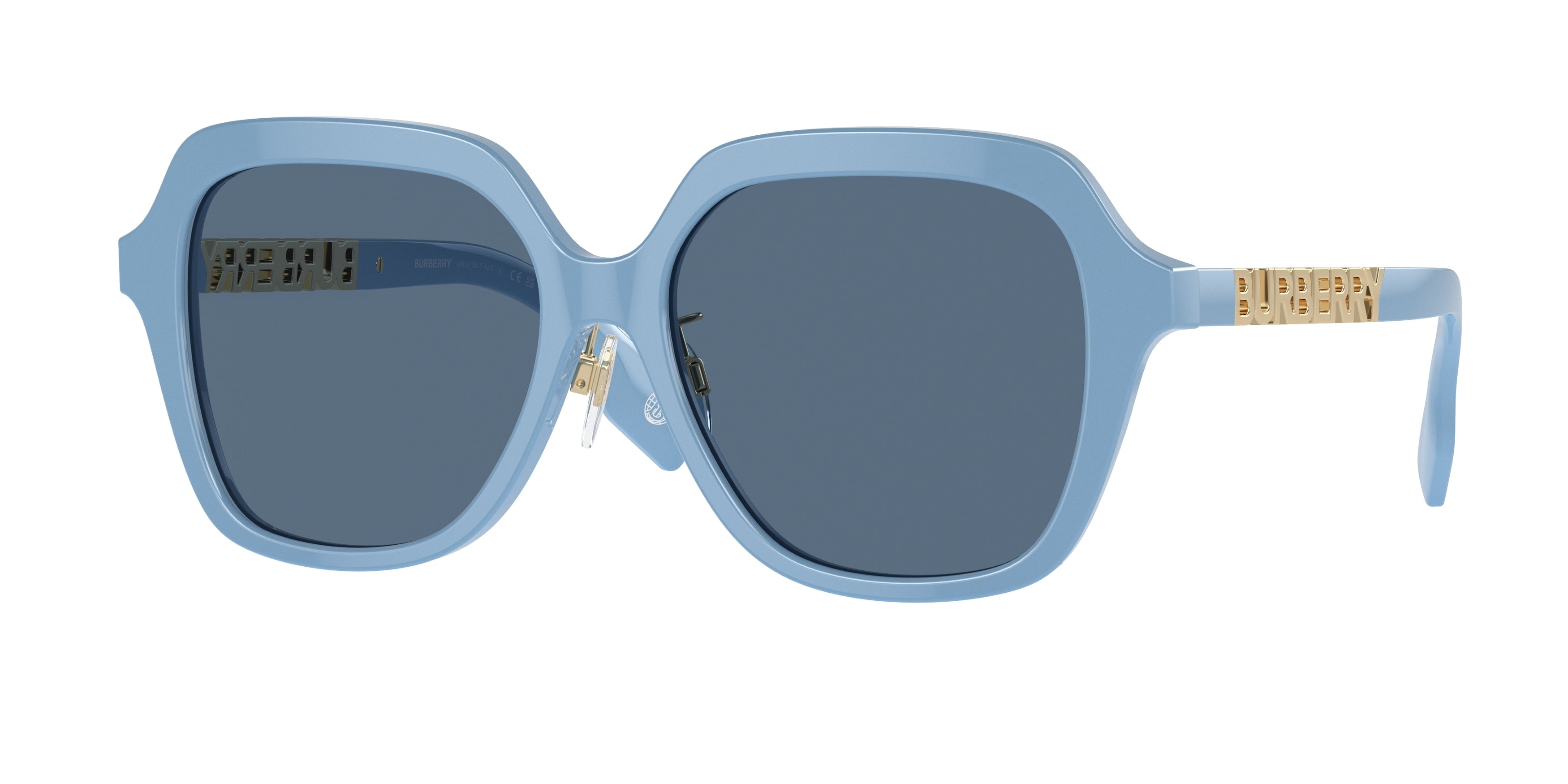 Burberry JONI BE4389F Square Sunglasses  406280-Azure 55-140-16 - Color Map Blue