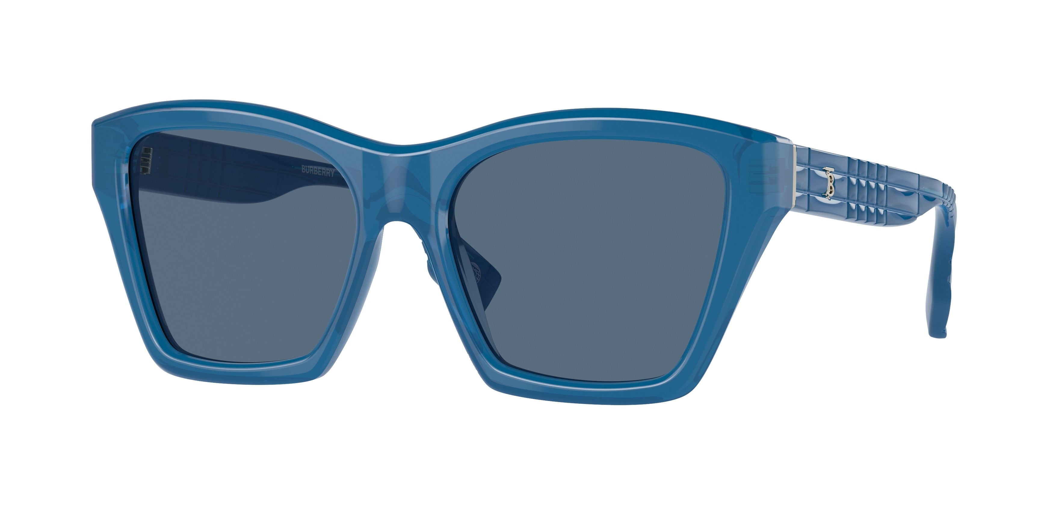 Burberry ARDEN BE4391F Square Sunglasses  406480-Blue 55-140-17 - Color Map Blue