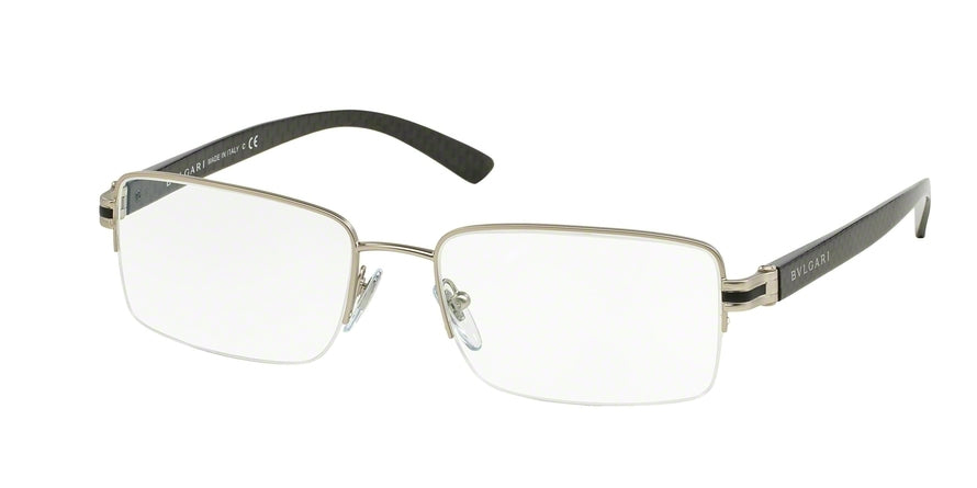 Bvlgari BV1082 Rectangle Eyeglasses  400-MATTE SILVER 53-18-140 - Color Map silver