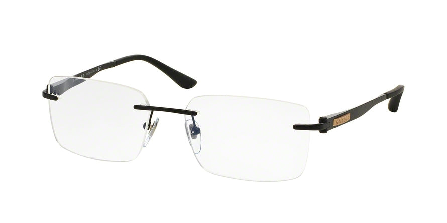 Bvlgari BV1089 Rectangle Eyeglasses  128-MATTE BLACK 55-17-140 - Color Map black