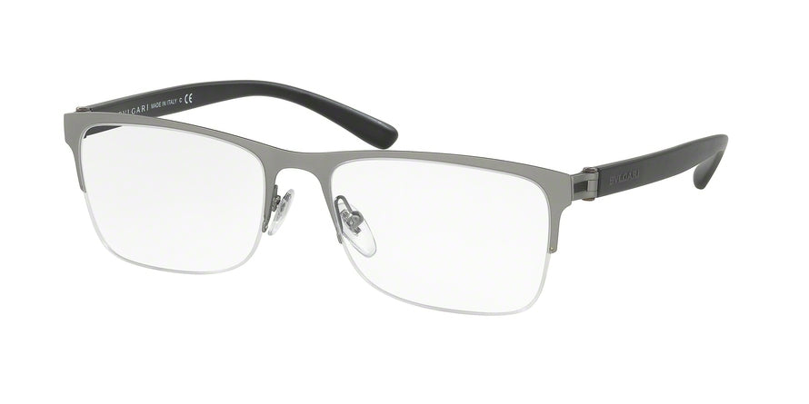 Bvlgari BV1093 Rectangle Eyeglasses  195-MATTE GUNMETAL 55-17-140 - Color Map gunmetal