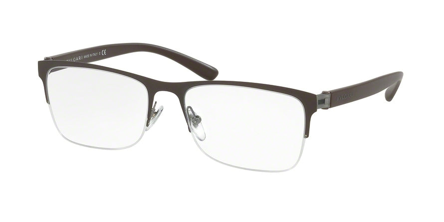 Bvlgari BV1093 Rectangle Eyeglasses  2011-MATTE BROWN 53-17-140 - Color Map brown