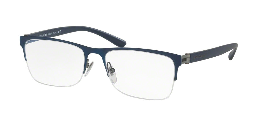 Bvlgari BV1093 Rectangle Eyeglasses  2012-MATTE BLUE 55-17-140 - Color Map blue
