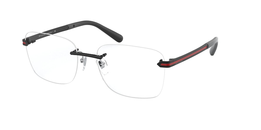 Bvlgari BV1109 Rectangle Eyeglasses  128-MATTE BLACK 56-18-145 - Color Map black