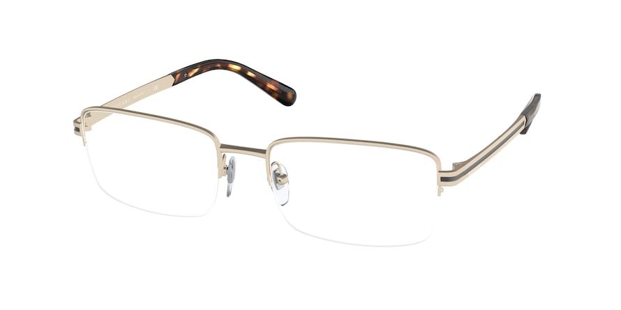 Bvlgari BV1111 Rectangle Eyeglasses  2022-MATTE PALE GOLD 56-18-145 - Color Map gold