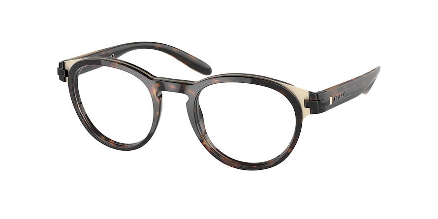 Bvlgari BV1115F Round Eyeglasses  504-HAVANA/MATTE PALE GOLD 50-20-145 - Color Map havana