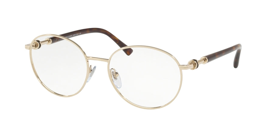 Bvlgari BV2207 Round Eyeglasses  278-PALE GOLD 52-17-140 - Color Map gold