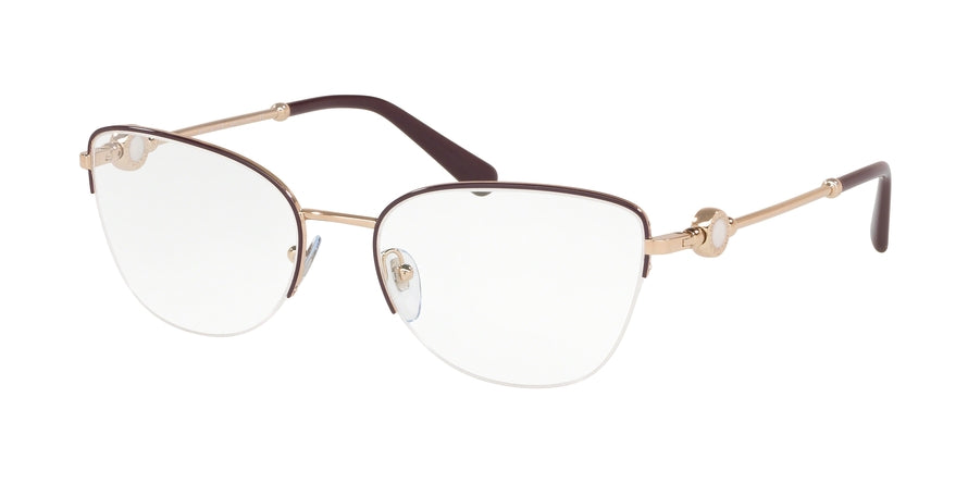 Bvlgari BV2211 Butterfly Eyeglasses  2035-PLUM/PINK GOLD 56-18-140 - Color Map purple/reddish