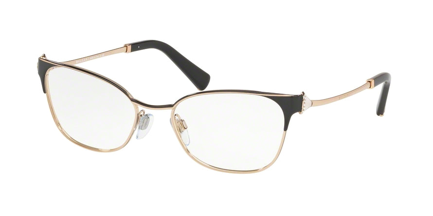 Bvlgari BV2212B Cat Eye Eyeglasses  2033-BLACK/PINK GOLD 54-18-135 - Color Map black