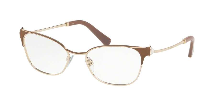 Bvlgari BV2212B Cat Eye Eyeglasses  2036-MATTE TURTLEDOVE/PALE GOLD 54-18-135 - Color Map light brown