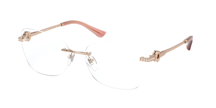 Bvlgari BV2216B Butterfly Eyeglasses  2023-PINK GOLD 56-16-140 - Color Map red