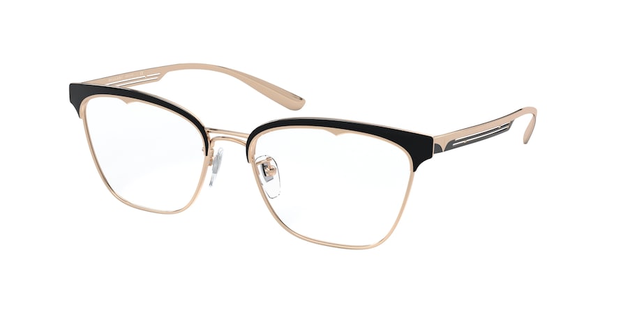 Bvlgari BV2218 Cat Eye Eyeglasses  2033-PINK GOLD/BLACK 54-17-140 - Color Map black