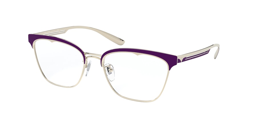 Bvlgari BV2218 Cat Eye Eyeglasses  2035-PALE GOLD/PLUM 54-17-140 - Color Map violet