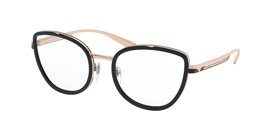 Bvlgari BV2222 Cat Eye Eyeglasses  2014-PINK GOLD/BLACK 54-20-140 - Color Map black