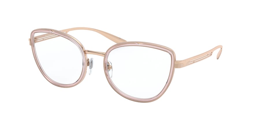 Bvlgari BV2222 Cat Eye Eyeglasses  2023-PINK GOLD/PINK TRASPARENT 54-20-140 - Color Map pink
