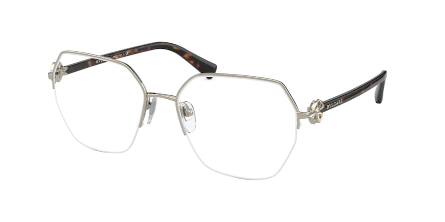 Bvlgari BV2224B Irregular Eyeglasses  278-PALE GOLD 56-17-140 - Color Map gold