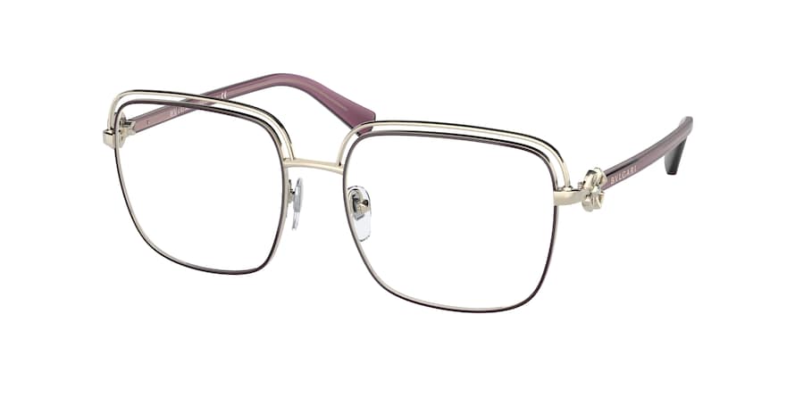 Bvlgari BV2226B Square Eyeglasses  2035-PINK GOLD/PURPLE 54-17-140 - Color Map violet