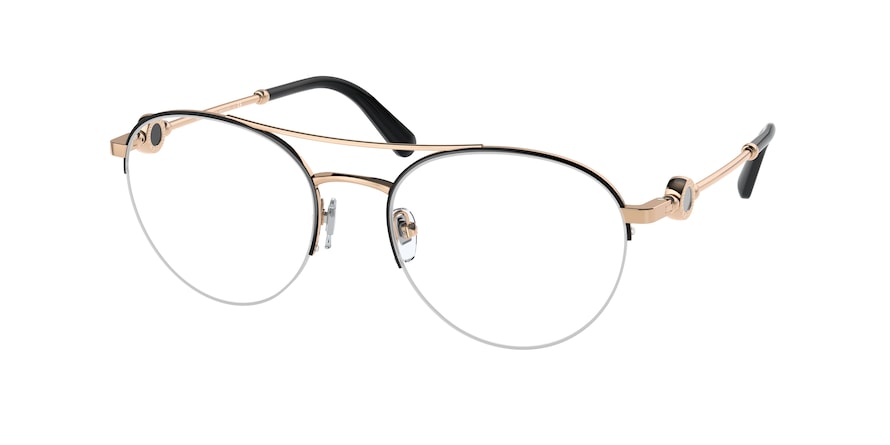 Bvlgari BV2235 Phantos Eyeglasses  2033-PINK GOLD/BLACK 54-19-140 - Color Map black