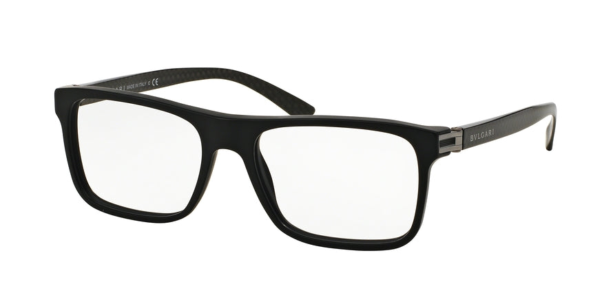 Bvlgari BV3028 Square Eyeglasses  5313-BLACK SAND 53-17-140 - Color Map black