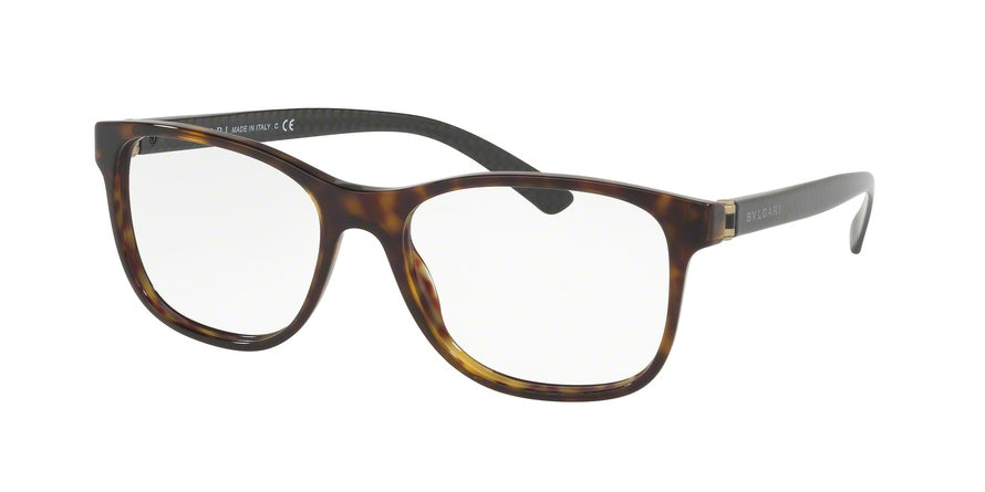 Bvlgari BV3036 Square Eyeglasses  504-DARK HAVANA 55-17-140 - Color Map havana