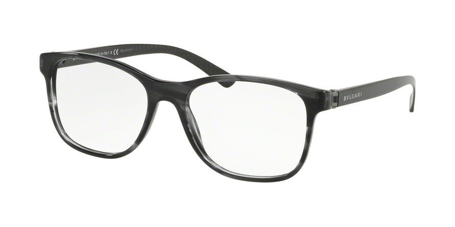 Bvlgari BV3036 Square Eyeglasses  5435-STRIPED GREY 53-17-140 - Color Map grey