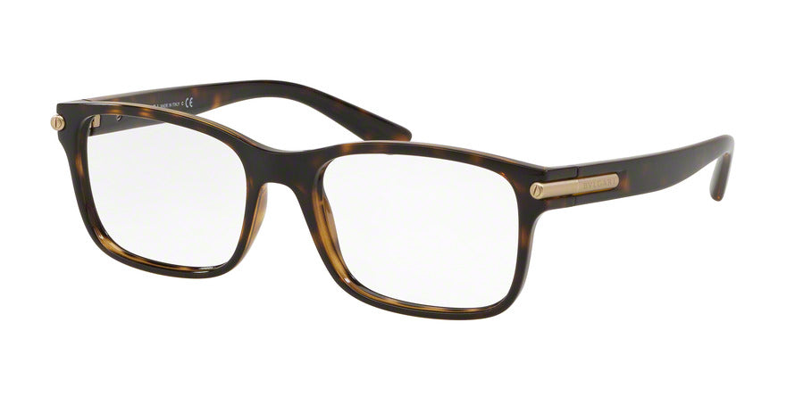 Bvlgari BV3039 Rectangle Eyeglasses  977-DARK HAVANA 54-18-145 - Color Map havana