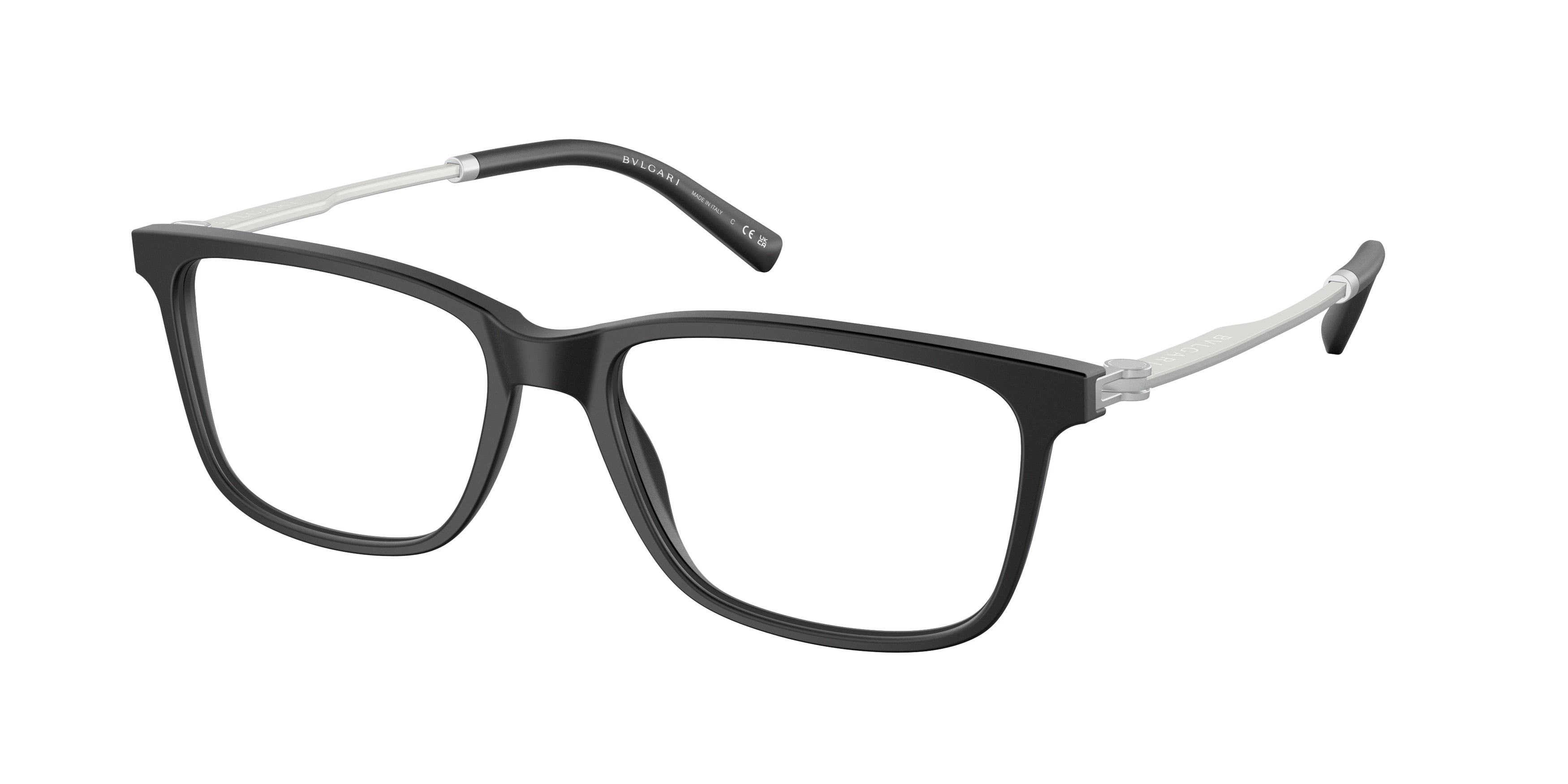 Bvlgari BV3053 Rectangle Eyeglasses  5313-Matte Black 55-145-17 - Color Map Black